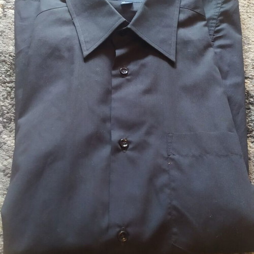 Waveland men's black dress shirt size M like new