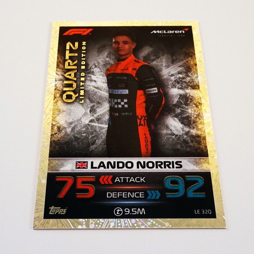 Topps F1 Turbo Attax 2023 Formula 1 Lando Norris Quartz Limited Edition LE-32Q like new