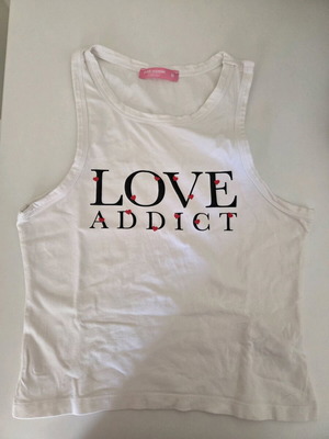 Love Addict sleeveless top Pink Woman Collection like new, white, size M