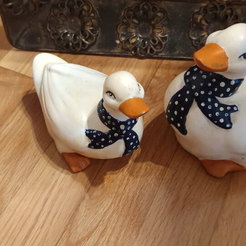 Ceramic duck set vintage, decorative table pieces, like new