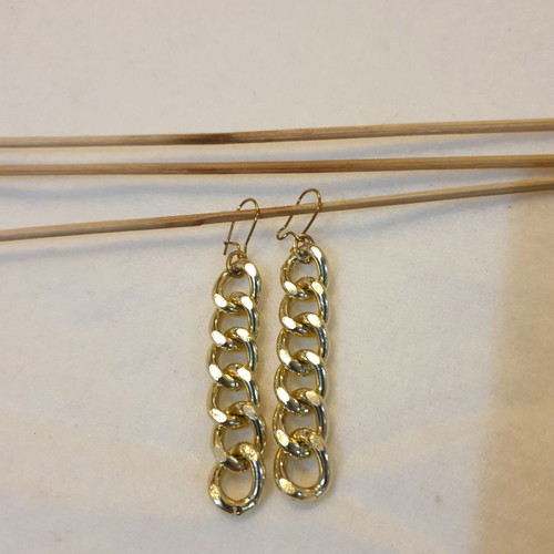 Handmade chain dangle earrings
