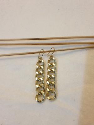 Handmade chain dangle earrings