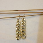 Handmade chain dangle earrings