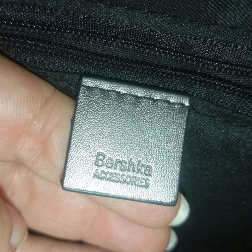 Bershka backpack bag like new, silver