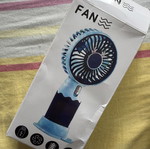 Portable fan with base and cable