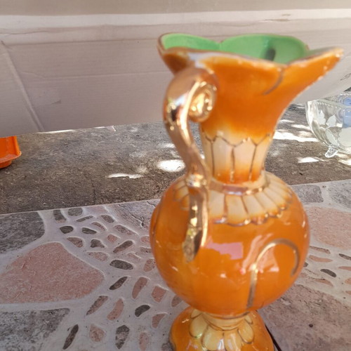 Porcelain vases and decorative shell like new, set of 2 vases and 1 shell