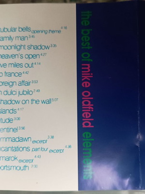 Mike Oldfield Elements CD like new, electronic