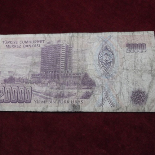 Turkish Lira 20000 1970 used banknote