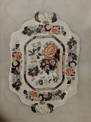 Vintage Mason's Mandarin ironstone porcelain plate, unused with light craquelure