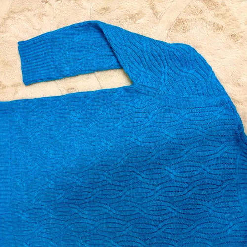 Massimo Dutti sweater blue, 100% wool, new, size L