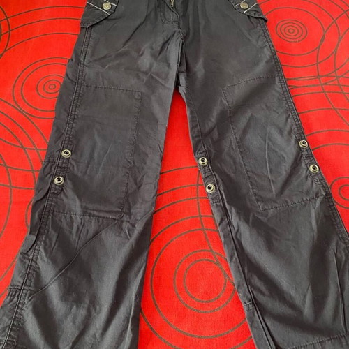Re-View kids cargo pants 2in1 like new, black, size 116 cm