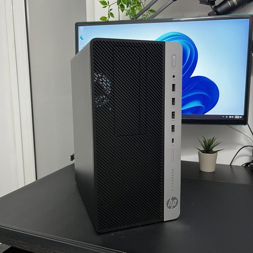 HP Elitedesk 705 G4 MT Desktop PC used with Ryzen 3 PRO 2200g, 8GB RAM, 256GB NVMe SSD