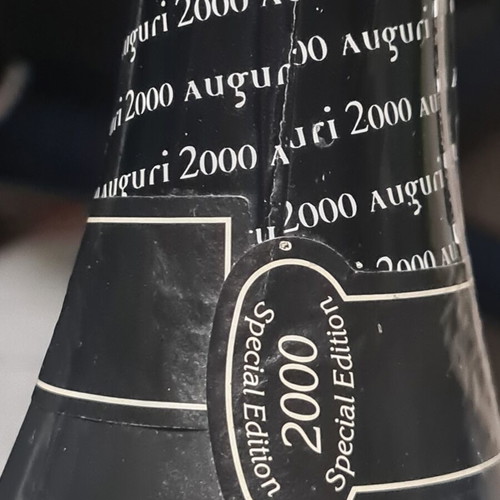 Rocca dei Forti Spumante Brut 2000 collectible bottle, sealed