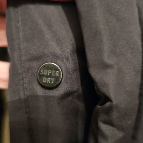 Superdry puffer coat like new, size S-M, black