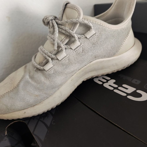 Adidas leather sneakers used, size 42.5, white