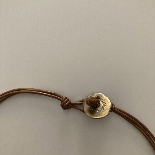 Handmade Athens Protasis necklace with white lava pendant, like new