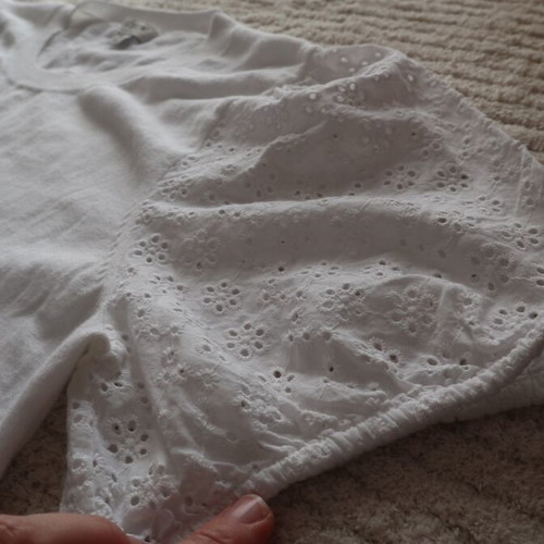 J.Crew Βαμβακερή Πλεκτή Μπλούζα Σαν Καινούργια, Medium-Large, Άσπρη