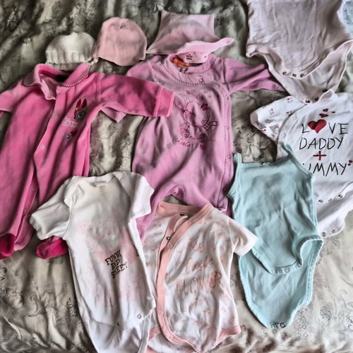 Baby bodysuits for girls aged 1 month to 3 years like new