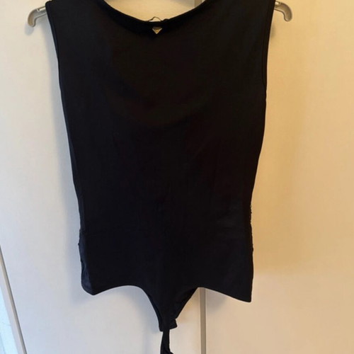 Med bodysuit with lace like new, black, size S