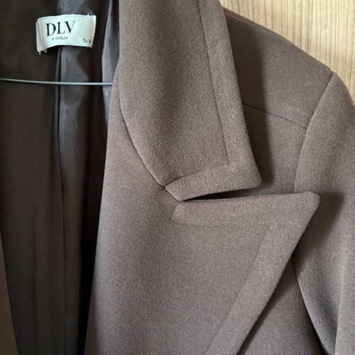 DLV Brown Maxi Coat New With Belt, Size S-M