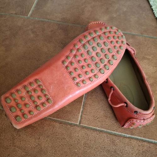 Women’s red leather ballet shoes like new, Voyages