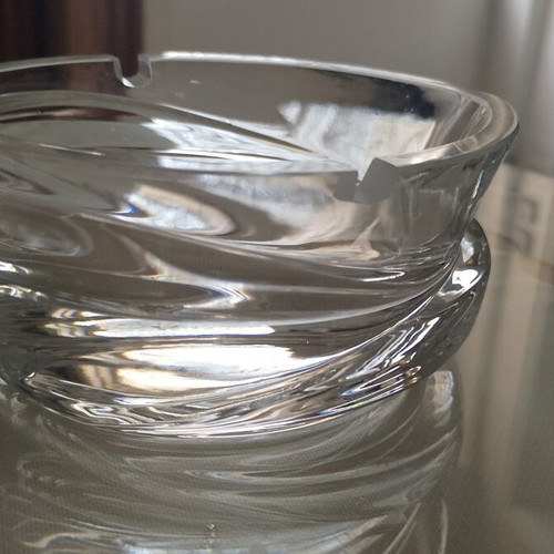 Calla Lily crystal vase and ashtray set by Koneama