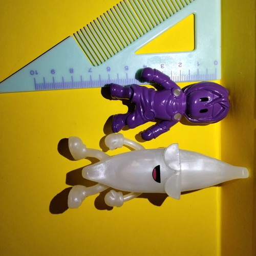 Stumble Guys Amethyst Nyx and Banana Guy figures used, pack of 2
