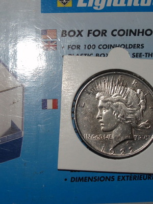 Peace Dollar 1922 used, USA silver coin