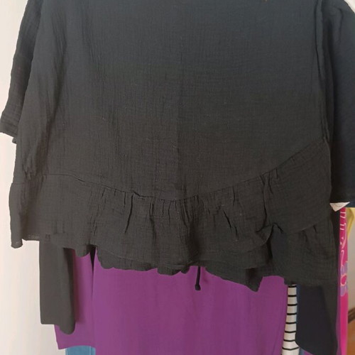 Women's skirt and top set new, black with white gift