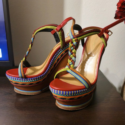 Dsquared2 wedges platforms like new, multicolor