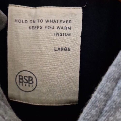 BSB wool coat like new with detachable gray jacket, blue