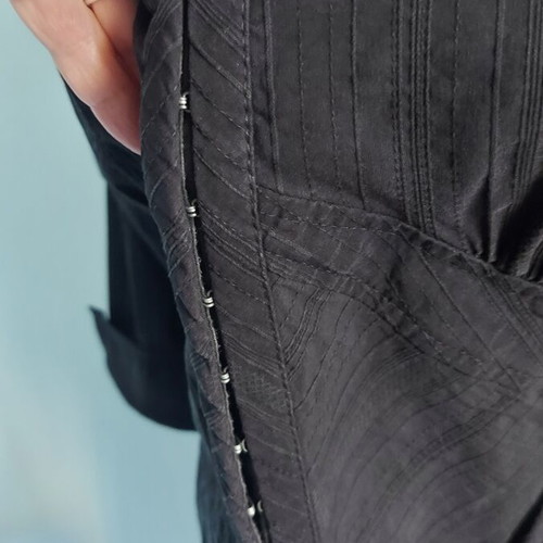 H&M Vintage Μαύρο Πουκάμισο Κορσές με Μπανέλες, Σαν Καινούργιο, 2XL