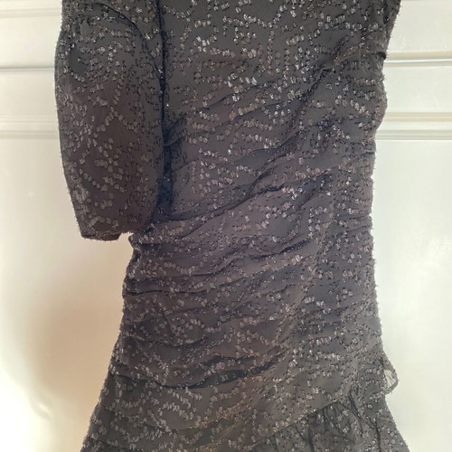 Mango dress asymmetrical, festive collection, like new, black, size S