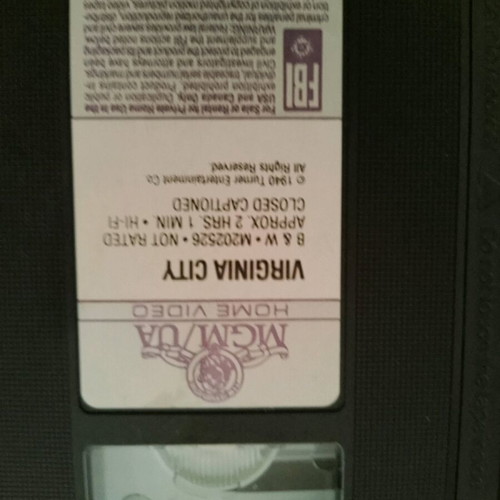 Errol Flynn Virginia City videocassette like new, classic western