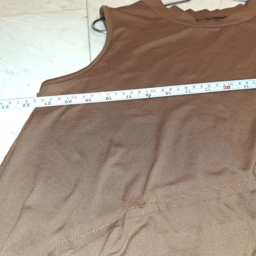 Asymmetric brown blouse like new, size L