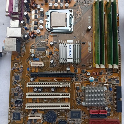 Asus P5B motherboard CPU combo used, Intel Core 2 Duo E6400, 2GB RAM