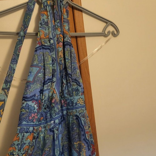 Desiree Maxi Dress Blue Multicolor Size S Like New