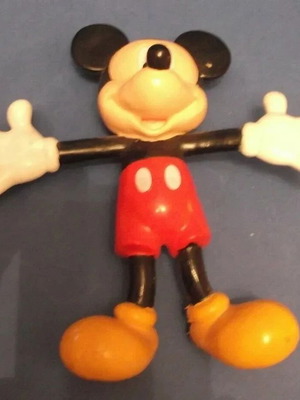 Vintage Walt Disney Mickey Mouse Applause figure used, PVC 5"
