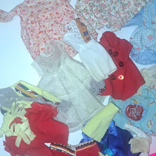 Vintage doll clothes used, large pack for various dolls