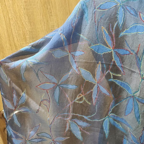 AIGNER scarf 100% silk like new, blue