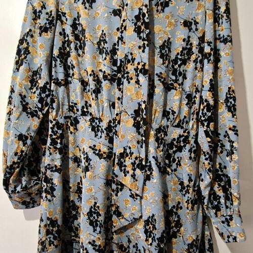 Elli White floral dress like new with velvet black details