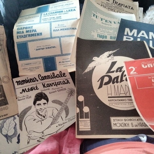 Vintage sheet music and music books used, classical, entechno, laiko, operettas
