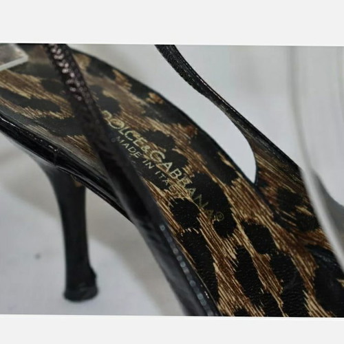 Dolce & Gabbana leather slingbacks used, size 38, black
