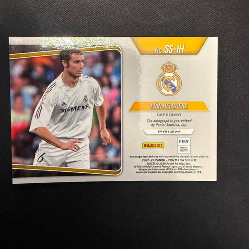 2025-26 Prizm FIFA Ivan Helguera Sensational Red Pulsar Prizm Auto card new