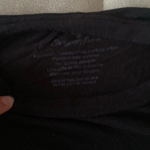 SugarFree Black Rainbow Graphic T-Shirt, size S