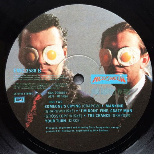 Helloween Pink Bubbles Go Ape vinyl record used, metal