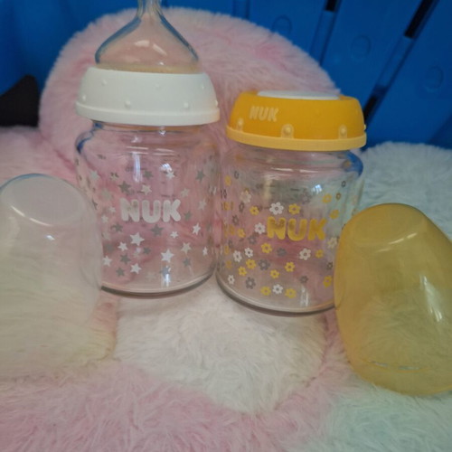 NUK First Choice Plus glass baby bottles pack of 2, 0-6 months, 120ml like new