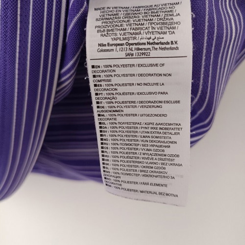 Nike Golf Dri-FIT polo shirt XL used, purple with white stripes