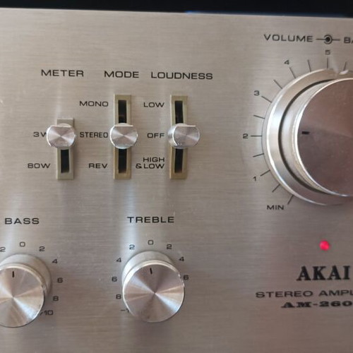 Vintage Akai AM-2600 stereo amplifier, made in Japan