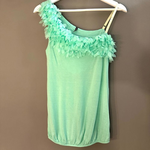 Amisu green women's tank top size 38 like new